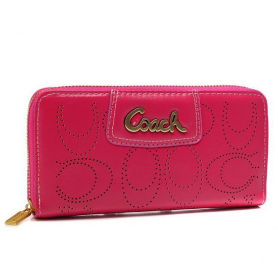 coach madison perforated wallet